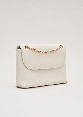 Phase Eight Ivory Leather Bags White Australia | IS8461309